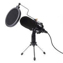 Soporte de micrófono plegable para escritorio, trípode con montaje de choque, filtro de viento para transmisión, conferencia, vídeo en vivo, novedad 2024 - compra barato