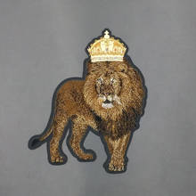 1 peça decoração doméstica coroa leão escova de dentes bordado patch para jaqueta jeans aplique emblema ferro em roupas suprimentos faça você mesmo 2024 - compre barato