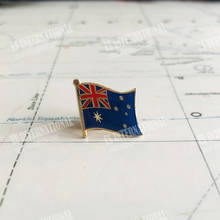 Australia  National Flag Crystal Epoxy Metal Enamel Badge Paint Brooch Souvenir  Lapel Pins 2024 - buy cheap