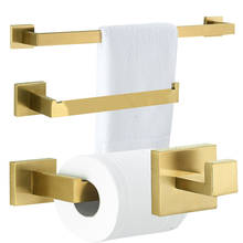 Brushed Gold Stainless Steel 4-piece Bathroom Hardware Kit Towel Bar Toilet Paper Rack Clothes Hook Bathroom Roll Paper Holder 2024 - buy cheap