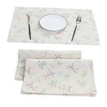 Салфетка-салфетка в японском стиле, моющаяся двухслойная подстилка из смеси хлопка, утолщенная тарелка, коврики для кухни, обеденного стола 2024 - купить недорого