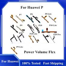 100% New Power ON OFF Mute Switch Control Key Volume Button Flex Cable For Huawei P7 P8 P9 P10 P20 Lite Pro Replacement Parts 2024 - buy cheap