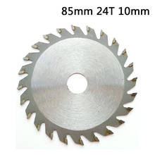 Cortador de disco de hoja de sierra Circular TCT, 85mm, 24T, 10mm, corte de acero y Metal para madera 2024 - compra barato