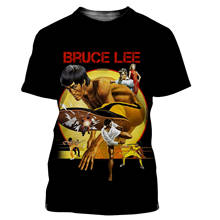 Camiseta con estampado 3D de Bruce Lee para hombre y mujer, ropa de calle informal de hip-hop, tops de verano, novedad 2024 - compra barato