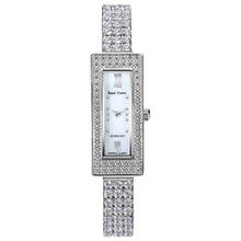 Luxo prong configuração relógio feminino moda fina horas mãe de pérola pulseira de cristal strass presente da menina coroa real caixa 2024 - compre barato