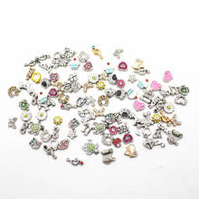 New Arrival Mix50pcs/lot crystal Floating Charms Fit Living Glass Floating Lockets Bracelet DIY Charms Jewelry Accessory 2024 - buy cheap