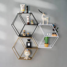 Wall Shelf Floating Shelves Wall Mounted Hexagon Storage Holder Storage Rack for Bedroom Living Room Office Organizer Decoration 2024 - buy cheap