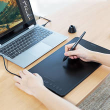 Huion-tablet gráfico h1161, dispositivo para desenho com barra de toque, função de inclinação, 8192 níveis, caneta digital, presente stylus 2024 - compre barato