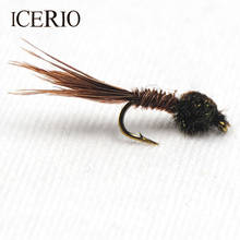 Icerio isca de pesca com cauda de faisão, 10 peças natural, infa névoa, isca de pesca com mosca #14 2024 - compre barato