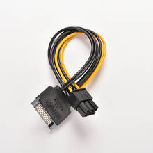 SATA 15 Pin Male to 6 Pin PCI-Express PCI-E кабель адаптера питания 20 см 2024 - купить недорого