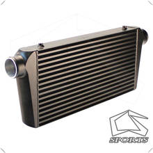 Intercooler turbo universal de alumínio, 600x300x76mm, montagem dianteira, saída/entrada 3" 2024 - compre barato