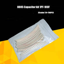 Conjunto de capacitor 700 peças, 0805 1pf-10uf smd, conjunto de capacitor de 0805, amostra de sortida, livro de capacitor para kit de capacitor 2024 - compre barato
