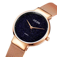 AILUO-relojes ultrafinos para mujer, accesorio de marca de lujo, movimiento de cuarzo japonés MIYOTA, zafiro, resistente al agua, A7622 2024 - compra barato