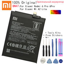 Bateria original xiao mi bn47 de substituição, bateria para xiaomi redmi 6 pro/mi a2 lite capacidade 4000mah com ferramentas grátis 2024 - compre barato