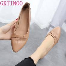 GKTINOO-zapatos planos de piel auténtica para mujer, calzado de punta estrecha, informales, cómodos y suaves, talla grande, Primavera, 2021 2024 - compra barato