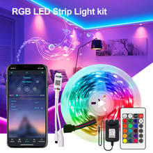 Bluetooth rgb conduziu a luz de tira com remoto dc12v 5050 rgb luz fita flexível à prova dwaterproof água luz da listra do diodo da fita 5m 10m 15m 20m