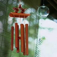 Rustic Bamboo Tube Wind Chimes Mobile Windchime Church Bell Hanging Decor Pick 2024 - buy cheap