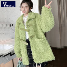 Vangull Faux Fur Lamb Women Jacket Winter New  Pocket Thick Teddy Coat Female Soft belt buckle Overcoat Solid Warm Outerwear 2024 - buy cheap