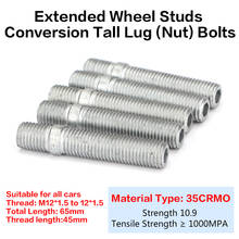 5/10/16/20Pieces Extended Wheel Studs Conversion Tall Lug (Nut) Bolts / Screw Adapter Kit(M12x1.5-M12x1.5) Free Shipping 2024 - buy cheap