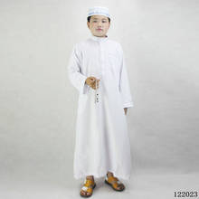 Disfraz tradicional islámico de Jubba Thobe musulmán para niños, traje bordado, ropa de oración de Ramadán, 80-160cm 2024 - compra barato