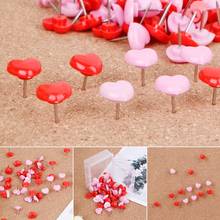 50 Pcs Heart Shape Plastic Quality Colored Push Pins Thumbtacks Office School  2024 - buy cheap