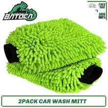 BATOCA 2Pack Car Wash Mitt Microfiber Scratch Lint Free, Microfiber Chenille Gloves Car Cleaning Mitt Wax Detailing Brush 2024 - buy cheap