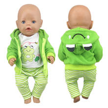 2021 New Cute frog Suits Fit For 43cm Baby Doll 17 Inch Reborn Baby Doll Clothes 2024 - купить недорого