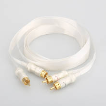 Hifi  Audiocrast Silver Plated Cable Blue white Snake Gold Plated RCA Interconnect Cable 2024 - buy cheap