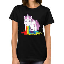 Unicorn Tshirt Women Rainbow Horse Print Cute Cartoon Female T-shirts Summer Short Sleeve Tops Tee Funny Gifts For Girls 2024 - buy cheap