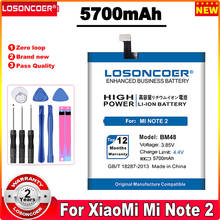 LOSONCOER-batería BM48 de 5700mAh para teléfono móvil, Herramientas sin batería, para Xiaomi Note 2 Note2 2024 - compra barato