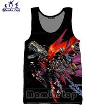 Mamba Top Summer Men Tank Tops 3D Print Anime Spawn Vest Hellbringer Black Tees Sleeveless Harajuku Women Sweatshirt Beach Shirt 2024 - buy cheap