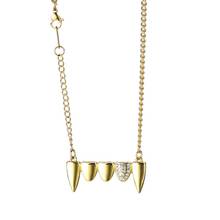 Новый дизайн, ювелирные изделия в стиле хип-хоп, золотые зубы, ожерелье с подвеской, ожерелье, модное ожерелье для женщин и мужчин 2024 - купить недорого