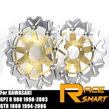 Motorcycle CNC Front Brake Disks Discs Stainless Steel Brake Rotor For KAWASAKI GPZ R 900 1990 - 2003 GTR 1000 1994 - 2006 GTR 2024 - buy cheap