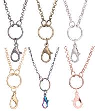 10Pcs/Lot Mix Colors Width 2.5mm  Cross O Link Long Chain Necklaces For Women Locket  Pendant Collares Jewelry Accessories Bulk 2024 - buy cheap
