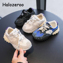 Spring Kids Sport Sneakers Baby Boys Real Leather Shoes Children Brand Chunky Sneakers Girls Slip On Casual Sneakers Trainers 2024 - buy cheap