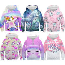 Cute Unicorn Hoodies Cartoon Sweatshirt For Girl Pullovers Kids Girls Tops Boys Sportswear Sudaderas Children's Clothes Coat 2024 - buy cheap