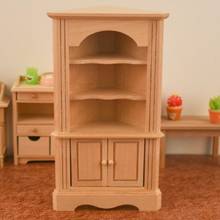 1:12 Miniature Dollhouse 3D Wooden Furniture Wood Triangle Cabinet Handmade Furniture Model Decor Gift For Kids 2024 - buy cheap