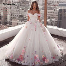 2022 Ivory Off Shoulder Quinceanera Dresses Ball Gown Tulle 15 anos Flowers Fluffy Dresses Sweet 18 Vestidos Elegant Prom Dress 2024 - buy cheap