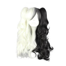 2020 Dangan Ronpa Monokuma Long Ponytails Curly Wig Cosplay Costume Danganronpa Heat Resistant Synthetic Hair Women Cosplay Wigs 2024 - buy cheap
