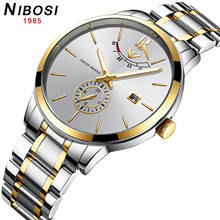 NIBOSI Business Mens Watches with Stainless Steel Top Brand Luxury Sports Quartz Watch Men new fashion clock Relogio Masculino 2024 - buy cheap
