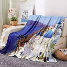 Blue Sea Beach Landscapes Blanket Mat Bedspread Fleece Throw Blanket Sofa Soft Winter Fall Cover Kids Adult 2024 - buy cheap