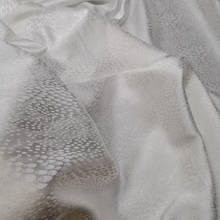 Tecido para vestido branco jacquard elástico brilhante poliéster qualificado macio respirável pano materil diy 2024 - compre barato