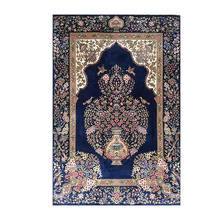 2'x3' Hand Weave Flower Prayer Carpet Mat Pad Festival Silk Rug Supply Wall Tapestry 2024 - buy cheap
