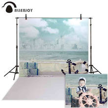 Allenjoy-fondo fotográfico Jinhae para niños, telón de fondo con diseño de barco, mar, cielo, olas, Princesa, vinilo, 8x12 pies 2024 - compra barato