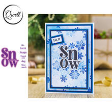 Qwell palavras neve negrito carta corte dados com selos claros obrigado feliz dia diy scrapbooking fazendo modelo 2020 novo 2024 - compre barato