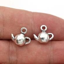 JAKONGO Antique Silver Plated Teapot Charms for Jewelry Making Bracelet Findings DIY Accessories 12x13mm 20pcs/lot 2024 - buy cheap