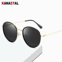 KANASTAL 2019 Mirror Metal Sunglasses Women Vintage Brand Designer Flat Round Glasses UV400 Luxury Women Oculos De Sol Gafas 2024 - buy cheap