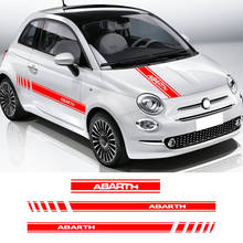 1 conjunto de adesivo faixa lateral do capuz do carro, película de vinil, decoração e estilização de gráficos esportivos para fiat 500 tuning, acessórios para carros 2024 - compre barato