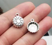 30pcs/lot--14x18mm, beer cham,Antique silver plated Beer bottle cap charms,DIY supplies,Jewelry accessories 2024 - buy cheap