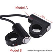 22mm Motorcycle Handlebar Switch Motorcycle Handlebar Mount Weatherproof Switch Push Button Headlight Brake Fog Light 2024 - buy cheap